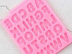 Molde silicona letras modelo cosido